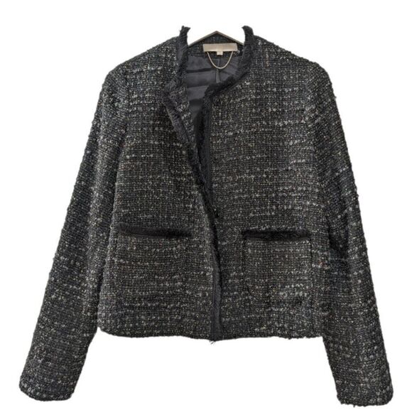 Vanessa Bruno LATVIA Women's Charcoal Grey Tweed Jacket Size 38 - Picture 3 of 12